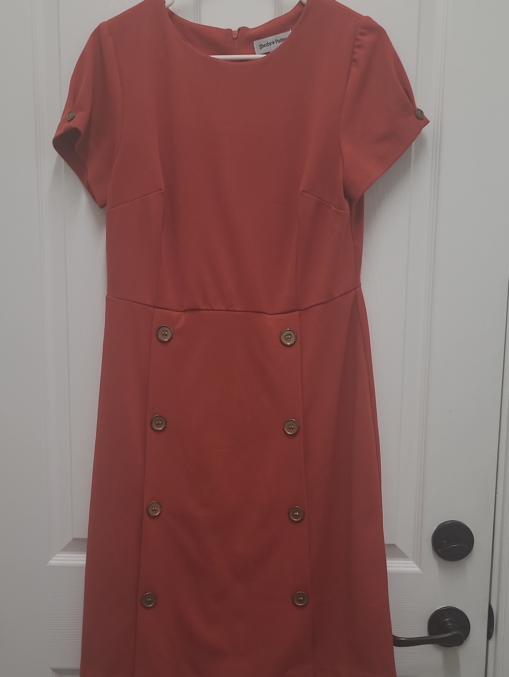 Shelby & Palmer Burnt Orange Scoop Neck Tunic Dress
